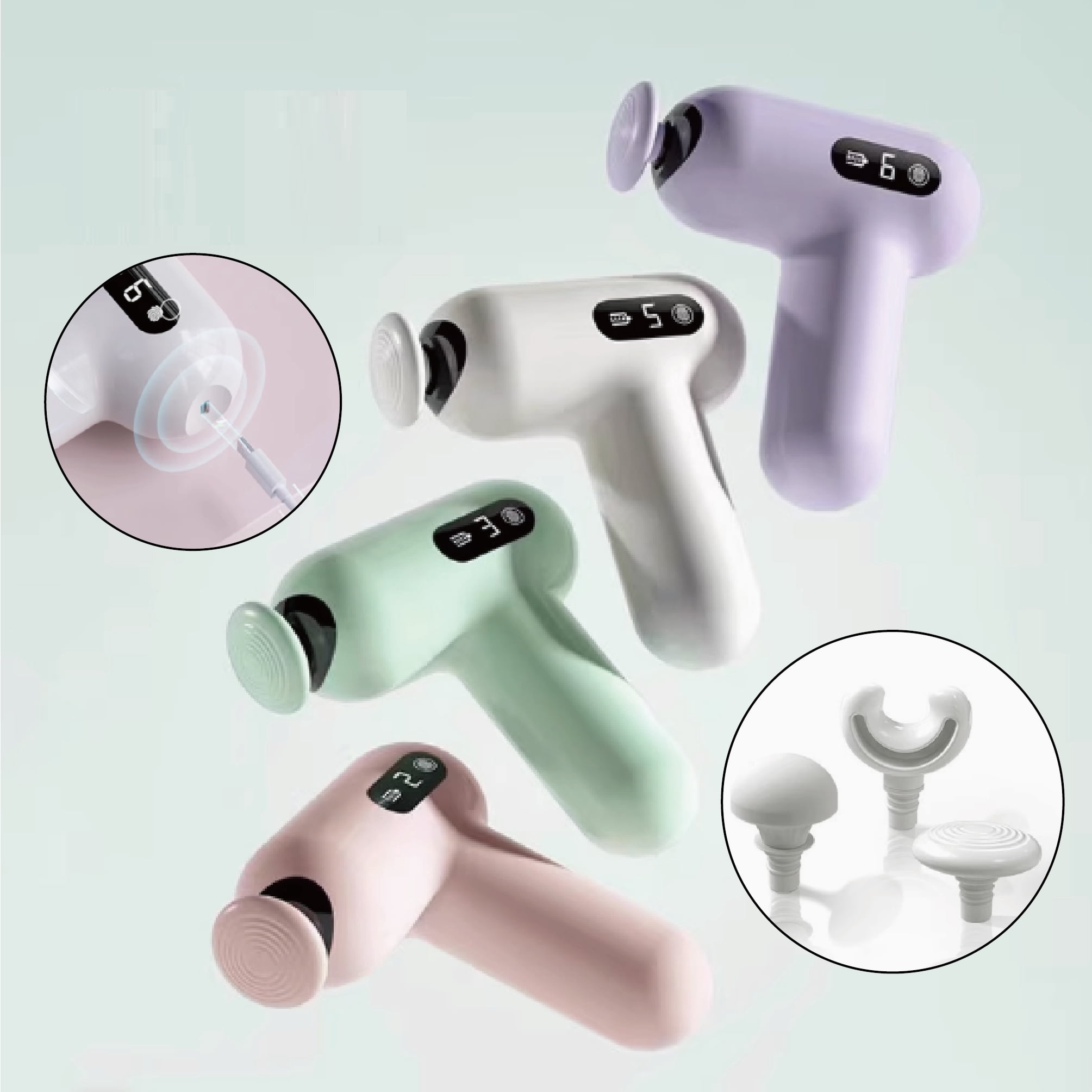 Relief Wave Massage apparatus,Massage Gun, Pocket-Sized Deep Tissue Massager Gun, Portable Percussion Muscle Massager Gun, Ultra Small & Quiet Muscle Massage Gun
