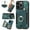 Green, variant on for iPhone 17 Pro Max Phone Case Wallet with Card Holder,PU Leather Flip Folio Case,RFID Blocking Ring Holder Kickstand Wrist Strap Magnetic Protective Women Men Cover,Black,For iPhone 17 Pro Max