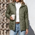 thumbnail image 6 of hoksml Women’s Stand‑Collar Diamond Quilted Jacket, Zip‑Up Lightweight Outer Coat, 6 of 7