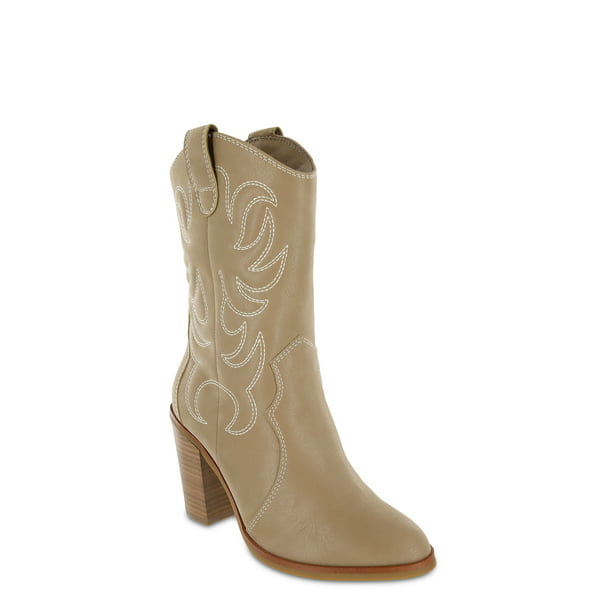 The Pioneer Woman Embroidered Mid-Calf Cowboy Boot, Women's - Walmart.com