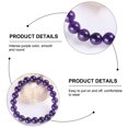 thumbnail image 3 of 1 pulsera elástica de piedras moradas de 8mm. Cuentas, adecuadas para regalos de cumpleaños para hombres y niñas., 3 of 5