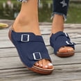 thumbnail image 2 of Viluyesy Womens Slide Sandals, Slip-On Soft Sole Wide Width 2026 Ladies Summer Comfortable Shoes Dark Blue US6.5, 2 of 9