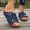 Dark Blue, variant on Comfortable Wedge Sandals for Women: Anti-slip Outsole for Walking - Breathable & Adjustable for Summer Daily Wear Brown 6(37)