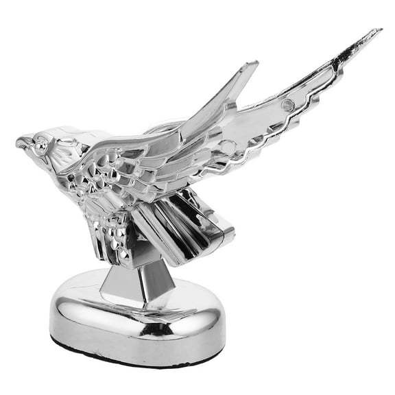 BESTONZON Automotive Hood Ornaments Hood Ornament Silver Plastic Decorative Car Exterior Enhancement 1Pack