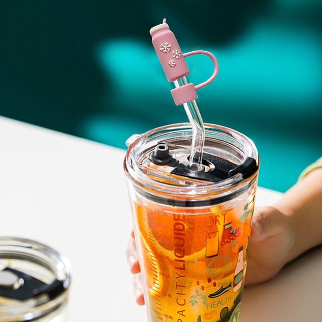 Straw Accessory Set Silicone Cap Covers for 20–40 Oz Cups Toppers for 10mm Compatible with 40 Oz Tumblers with Handle Leakproof Straw Caps for Hydration