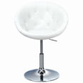 thumbnail image 1 of BeesClover Bar Stool with Back, PU Leather Adjustable Height Swivel Stool, Diamond Tufted Kitchen Island Stool with Pneumatic Lift, Ergonomic Home Bar Chair, Round Base for Office, Living Room, 1 of 5