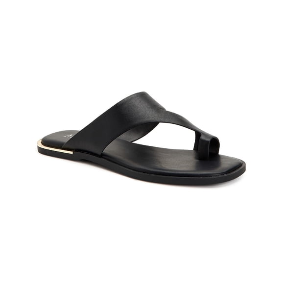 Alfani Womens Freddee Leather Open Toe Flats