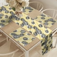 thumbnail image 2 of Ambesonne Yellow and Black Table Runner & Placemats, Foliage Pattern, Placemat 4 pcs + Runner 16"x72", Yellow and Black, 2 of 2