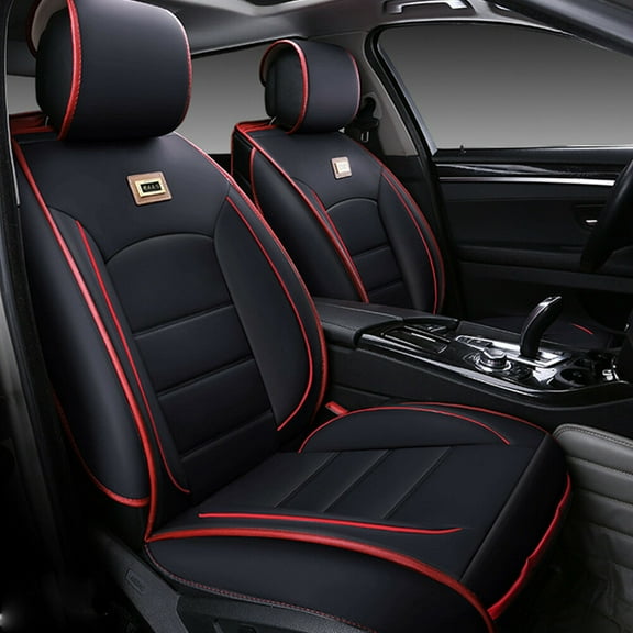 Fetcoi,Car Seat Cover,11 Part Auto Ultra-Luxury PU Leather Car Seat for Deluxe 5-Seats Car