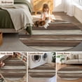 thumbnail image 5 of Round Rugs 5 Ft, Brown Beige Wooden Non Slip Area Rugs for Kitchen Bedroom Entryway, Vintage Farmhouse Retro Art Washable Carpet Runner Rug Floor Mats for Bedroom Home Decor, 5 of 8