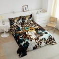 thumbnail image 3 of Erosebridal Rustic Skeleton Bedding Toddler Comforter Set, Western Animal Down Comforter, Leopard Print Decor, Reversible 2pcs, 3 of 8