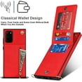 thumbnail image 6 of Crossbody Wallet Case for Samsung Galaxy Note 20 with Card Holder, Purse Cover Removable Cross Body Strap for Galaxy Note 20 Zipper Phone Case Red, 6 of 18