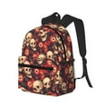 thumbnail image 2 of Rocae record Skull rock for Lightweight Casual Backpack Travel Hiking Backpack Carry On Laptop Backpack, 2 of 6