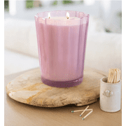 Sand + Fog Spring 57oz. Scalloped Candle with Rubber Wood Lid - Island Blossom