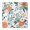 2065-hua, variant on Reusable 34x34 Inch Elastic Tablecloth with Floral Motif, Soft Polyester for Kitchen, Picnic, or Coffee Table Use