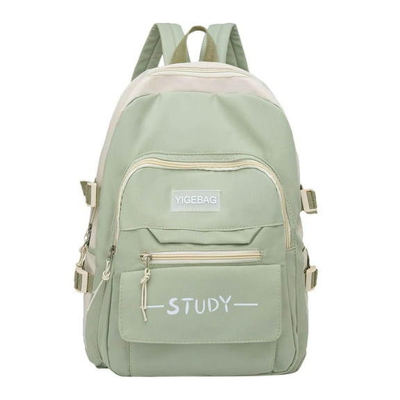 JAHH Male Female Students Backpack Outdoor Leisure Campus Youth Fashion Simple Cute Schoolbag 16 inch Multifunctional Large Capacity Waterproof Durable Travel Backpacks