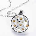 thumbnail image 2 of Daisy Elegant Circular Glass Pendant Necklace - Stylish Necklaces for Women, 2 of 5