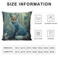 thumbnail image 5 of Orinice Fox Bird Forest Graphic Decorative Throw Pillow Cover for Home Couch Living Room Bed Sofa - Aesthetic Decor for Car Bedroom - 1PC 18x18in, 5 of 5