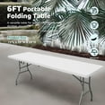 AJP Distributors 4 Foot Portable Round Folding Card Table 4FT 48" Half