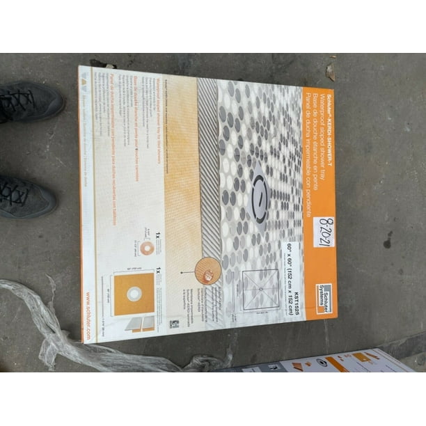 NEW Schluter KERDISHOWERKIT 48" X 48" Tray Shower Kit Center