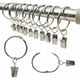 thumbnail image 1 of Anillos de Cortina, 40 Piezas Anillo de Cortina con Clips, Juego de Ganchos de Clip Decorativos de Metal para Cortinas, 50 mm de Diámetro Interior, Plateado, Inoxidable, Anillos de Clip de Fácil, 1 of 5