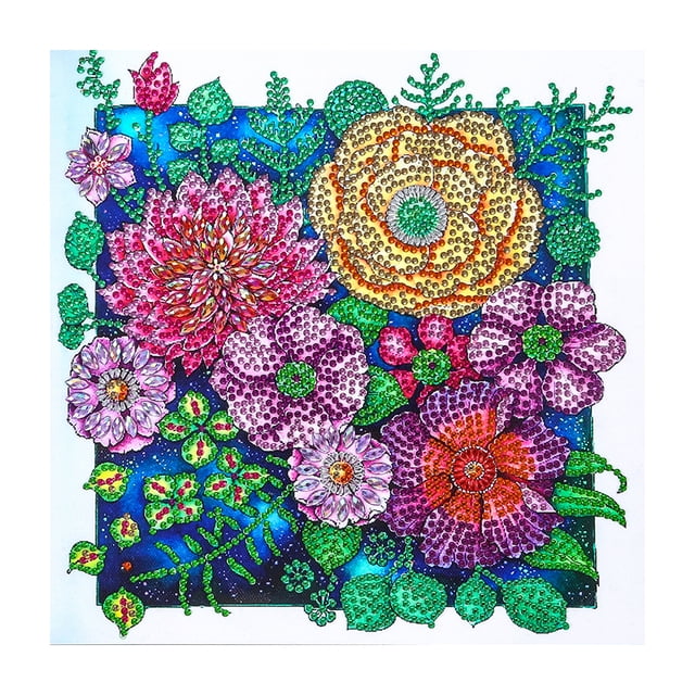 Wdftyju Parte especial en forma de taladro cristal diamante pintura flor DIY obra de arte imagen Wdftyju 5xx9ht1tc6hf0ff6
