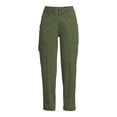 Shop Time and Tru Women's Mid Rise Straight Utility Pants, 27" Inseam
