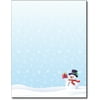 Snowman Gift Holiday Letterhead Paper - 80 Sheets