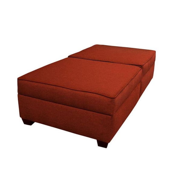 30 in. Twin Bed & Bench Storage Ottomans - Brick