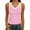*Pink, variant on ClodeEU Women's V Neck Sleevelsee Tank Top ,Summer Casual Going Out Workout Basic Tops Army Green,Womens Plus S