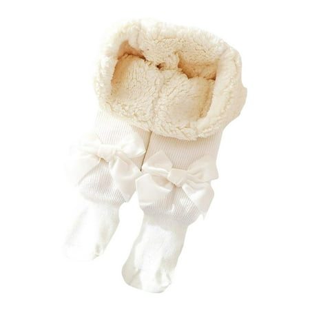 

Sunisery Toddler Baby Girls Knitted Pantyhose Bowknot High Waist Ribbed Leggings Trousers Autumn Winter Warm Tights