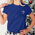 thumbnail image 4 of AherBiu Hauts d'Été pour Femmes Manches Courtes T-Shirts Confortables Imprimé Cœur Col Rond Basiques Blouse, 4 of 5