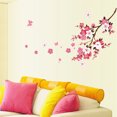 thumbnail image 4 of Sticker Mural Amovible Papillons de Couleur Rose Fleur de Pêche pour Chambre à Coucher, 4 of 8
