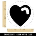 thumbnail image 2 of Heart with Swoop Rubber Stamp for Scrapbooking Crafting Stamping - Small 3/4 Inch, 2 of 7