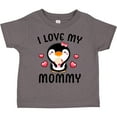thumbnail image 3 of Inktastic I Love My Mommy with Cute Penguin and Hearts Girls Toddler T-Shirt, 3 of 5