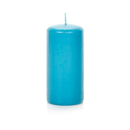 Scented Round Pillar Candle - Pillar Candle - Blue - Scented - 2.5 x 5.8 inches
