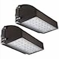 thumbnail image 2 of LEONLITE Pack Mural LED à Découpe Complète, 45W 5625LM, Lumière Dimmable Certifiée UL, 120-277V IP65, Éclairage Extérieur Réglable pour Bâtiment, Parc de Stationnement, Allées, Patio, Lumière du Jour 5000K, Lot de 2, 2 of 4