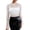 White, variant on Women's Mesh Tops, Rhinestone Shirt Sheer Long Sleeve Tee, Bodycon Going Out Tops for Women, Glam Evening Wear, Pullover Fashion Tunic, Casual Party Top
