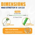 thumbnail image 4 of 8 Inch Bungee Cords with Stainless Steel Carabiner, Heavy Duty Strong Bungee Cords for Camping, Tarps, Bike Rack, Hand Carts etc, Set of 4, 4 of 5
