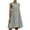 Gray, variant on CHGBMOK Women Dress Crew Neck Sleeveless Linen Dress Front Pleated Curved Hem Midi Dress Casual Loose Plus Size