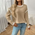 thumbnail image 2 of Texiao Sweaters for Women,Women's Casual Patchwork Contrast Color Long Sleeve Knit Sweater, 2 of 9