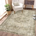 thumbnail image 5 of Area Rug 6x9 - Large Living Room Rug - Washable Rugs Non-Slip for Bedroom Dining Room, Low-Pile Floor Carpet Distressed Accent Rug (Taupe), 5 of 9