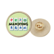 thumbnail image 1 of Cara de Mahjong Broche de oro metálico circular, 1 of 3