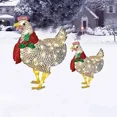 thumbnail image 5 of 2 Pieces Light-Up Chicken with Scarf,Yard Signs with Stakes Chicken Ornaments Lights LED for Xmas Gifts Garden Courtyard Lawn, 5 of 5