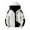 White, variant on Mens Jacket Men's Stitching Drawstring Hooded Slim Fashion Jacket Coat Outwear Jacket Coats , Black , 3XL