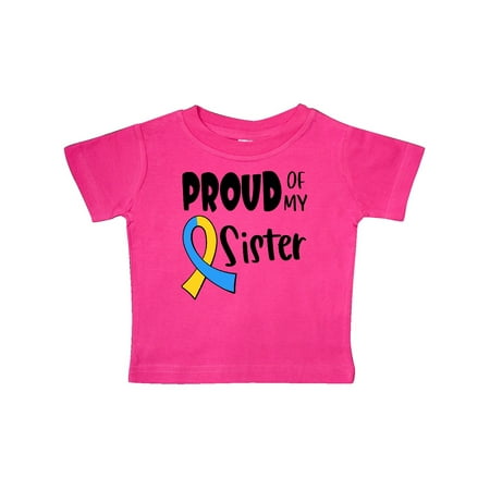 

Inktastic Proud of my Sister Down Syndrome Awareness Gift Baby Boy or Baby Girl T-Shirt