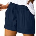 thumbnail image 3 of Shorts for Women 2026 Summer Elastic High Waist Drawstring Relaxed Fit Casual Shorts with Pockets, 3 of 6