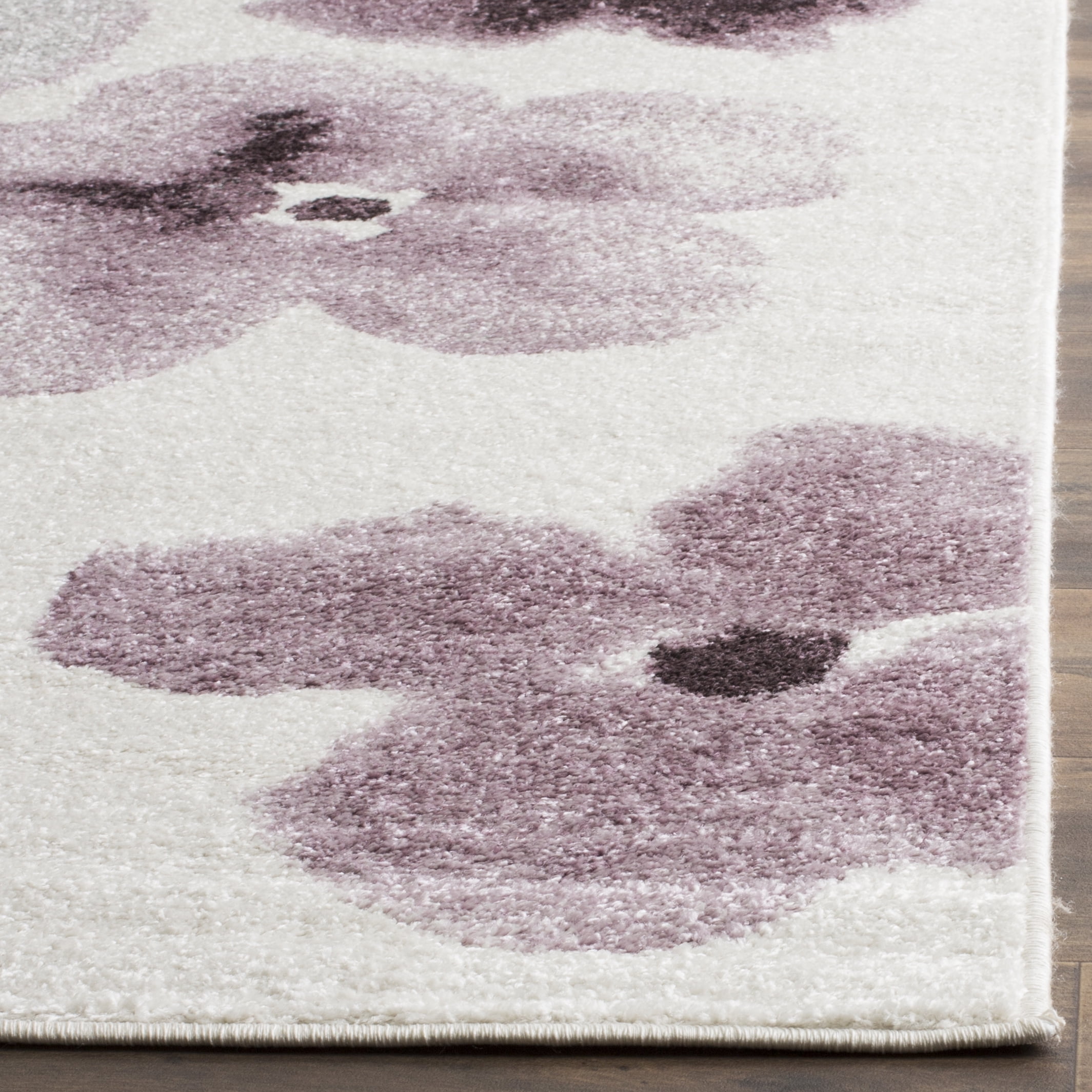 SAFAVIEH Adirondack Feride Floral Area Rug, Ivory/Purple, 6' x 6' Square