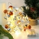 thumbnail image 1 of Guirnalda de luces navideñas, cadena de 6,56 pies con pilas y esferas amarillas, 20 Led para decoración navideña, puerta de chimenea, 1 of 3