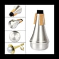 thumbnail image 3 of Trumpet Mute , Aluminum Trumpet Practice Mute,1 x Trumpet muffler,Silver, 3 of 7